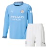 Dětský Fotbalový Dres Manchester City Domácí Dresy 2024-25 Dlouhý Rukáv Dětský Fotbalový Dres Manchester City Domácí Dresy 2024-25 Dlouhý Rukáv